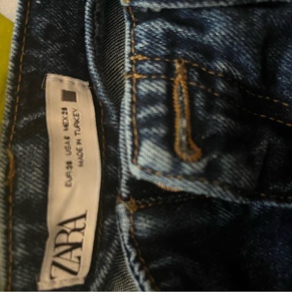 Zara Cropped Wide Leg Sailor Jeans in Dark Indigo - Picture 6 of 7